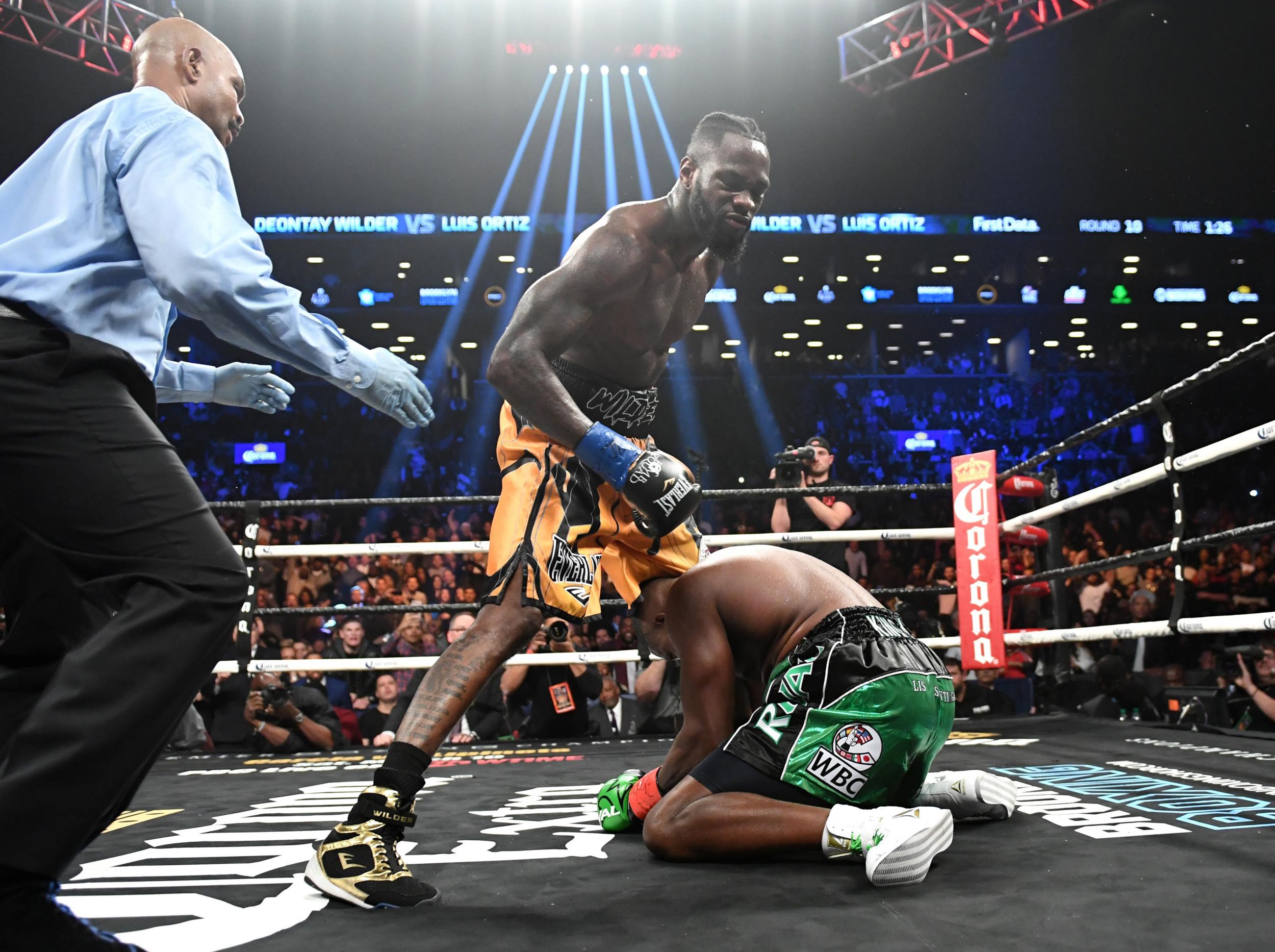 Deontay Wilder knocked out Luis Ortiz in the 10th round