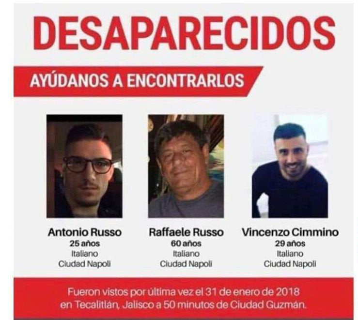 An appeal for information on the men who went missing after being arrested