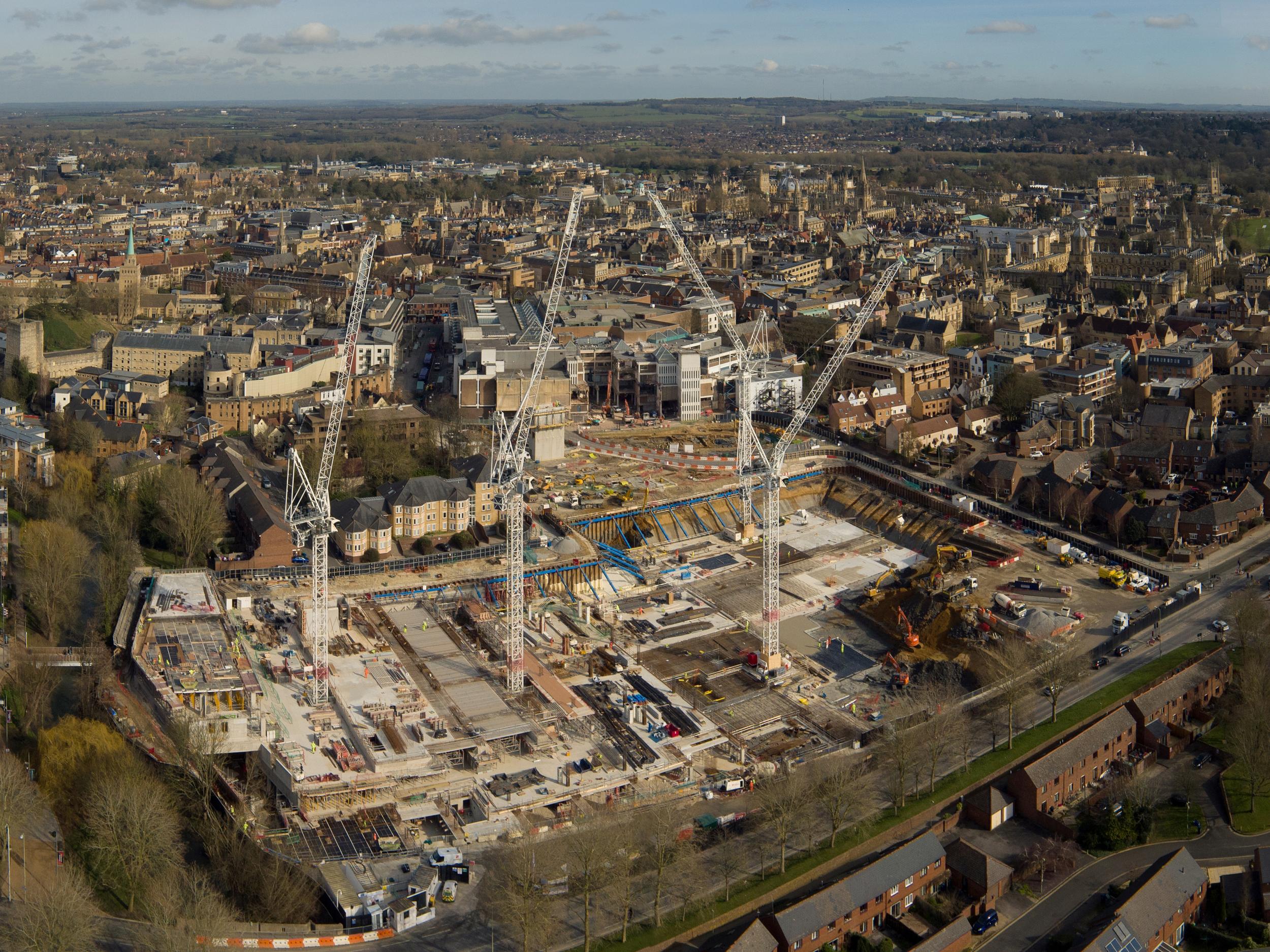 Oxford’s medieval secrets: a panorama of the development site and excavations