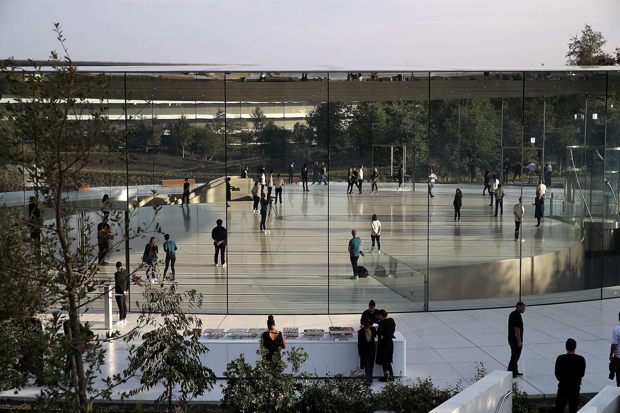 A view of the Steve Jobs Theatre at Apple Park on September 12, 2017 in Cupertino, California