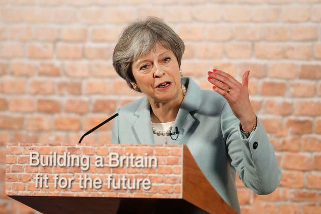 Prime Minister Theresa May speaks about housing.