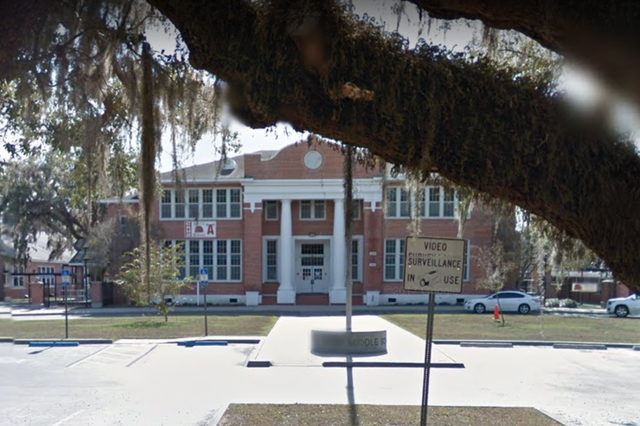 A teacher was suspended from Crystal River Middle School after reports she hosted a white supremacist podcast