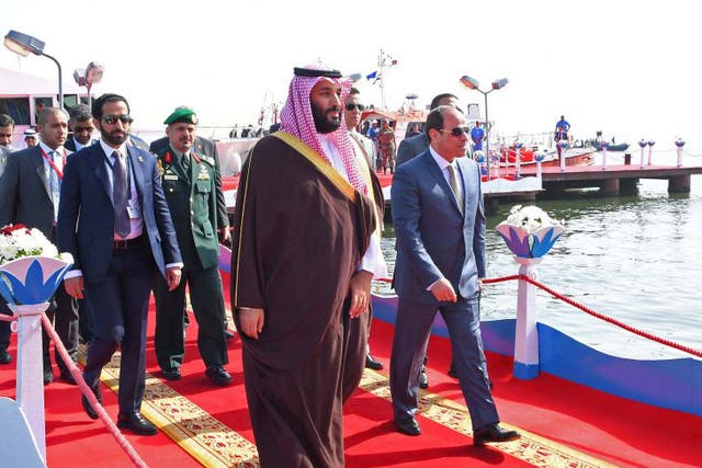 Saudi Crown Prince Mohammad bin Salman visits the Suez Canal two days ago