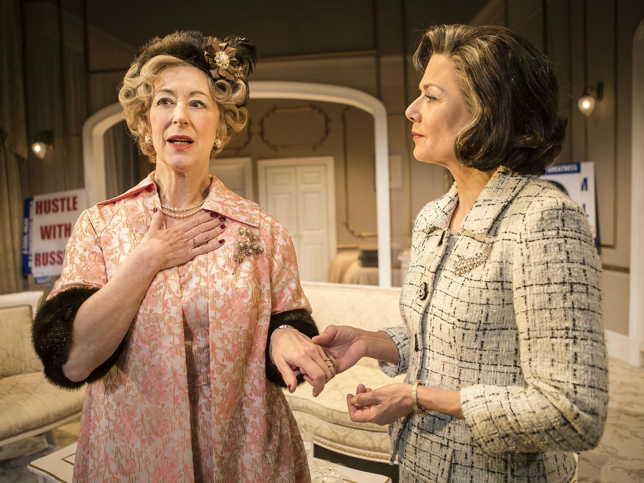Maureen Lipman as Mrs Gamadge and Glynis Barber as Alice Russell in ‘The Best Man’ at Playhouse Theatre