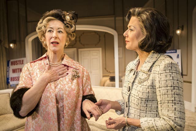 Maureen Lipman as Mrs Gamadge and Glynis Barber as Alice Russell in ‘The Best Man’ at Playhouse Theatre 