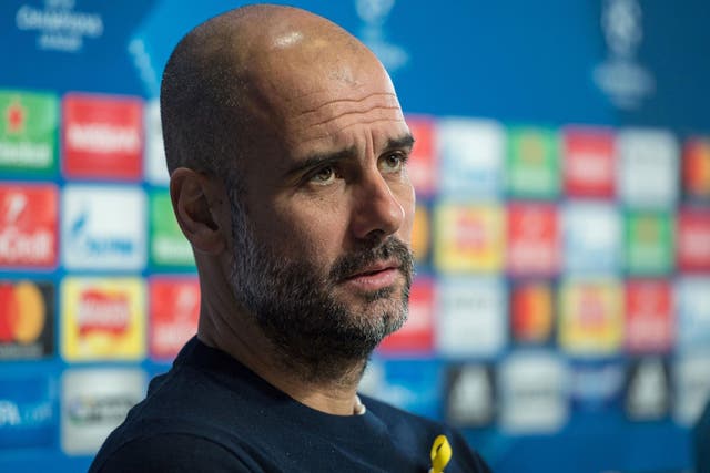 Pep Guardiola will wear the yellow ribbon against Basel on Wednesday night
