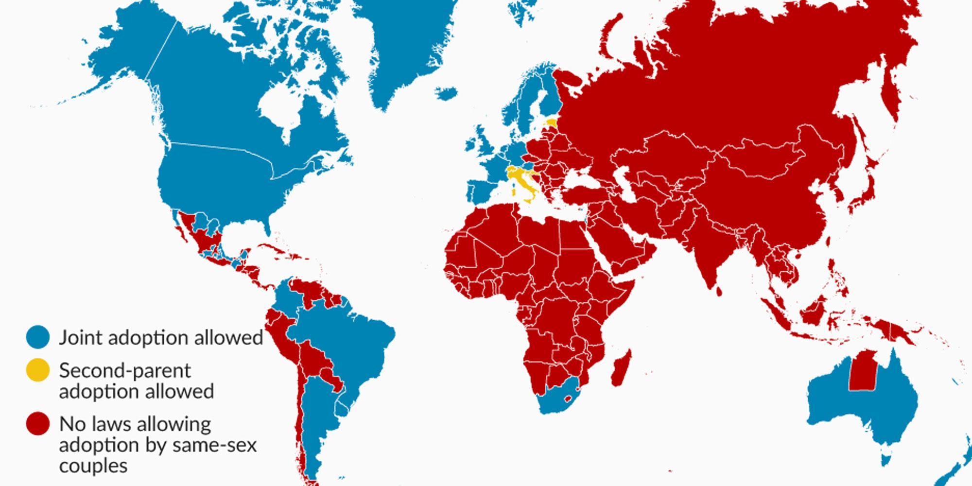 Where Adoption Is Illegal For Lgbt Couples Mapped Indy100 Indy100 7669