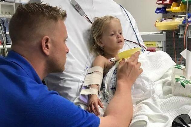 3-year-old Evie suffered complications following her tonsillectomy (Danna Davidson)