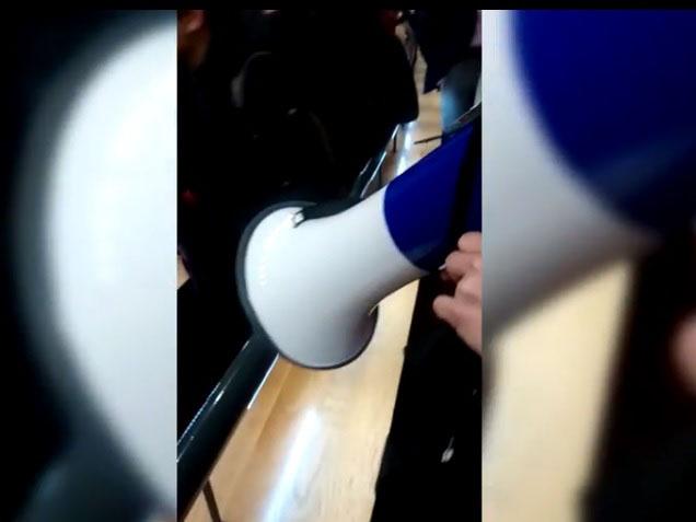 Masked protesters storm alt-right talk with Carl Benjamin at King's College London