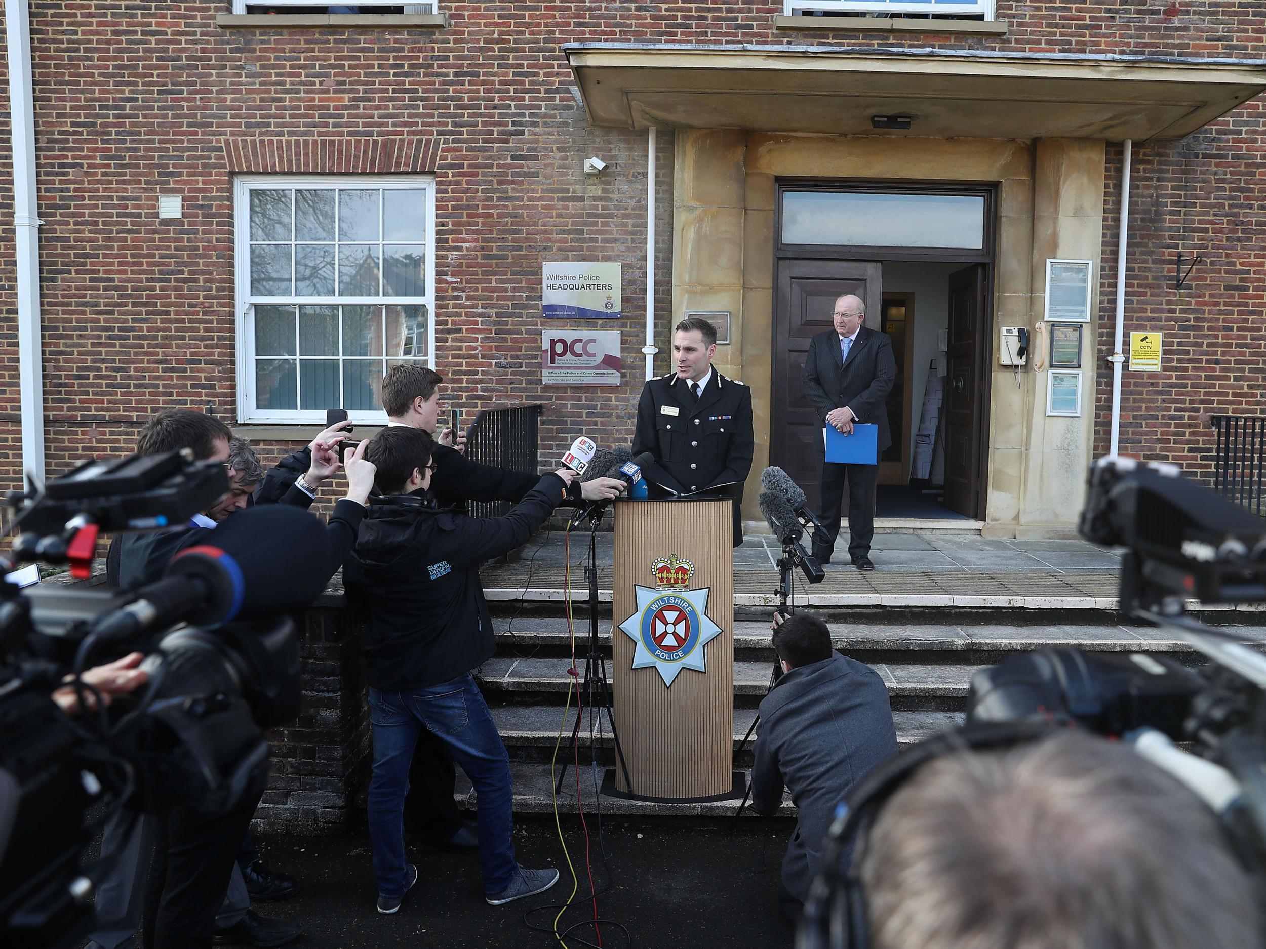 Wiltshire Police Assistant Chief Constable Kier Pritchard speaking at a press conference outside Wiltshire Police Headquarters in Devizes after double agent Sergei Skripal was found critically ill by exposure to an unknown substance in Salisbury