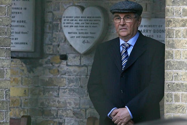 Walter Litvinenko, father of murdered former Russian spy Alexander Litvinenko, attends his son's funeral at Highgate cemetery in London, on 7 December 2006