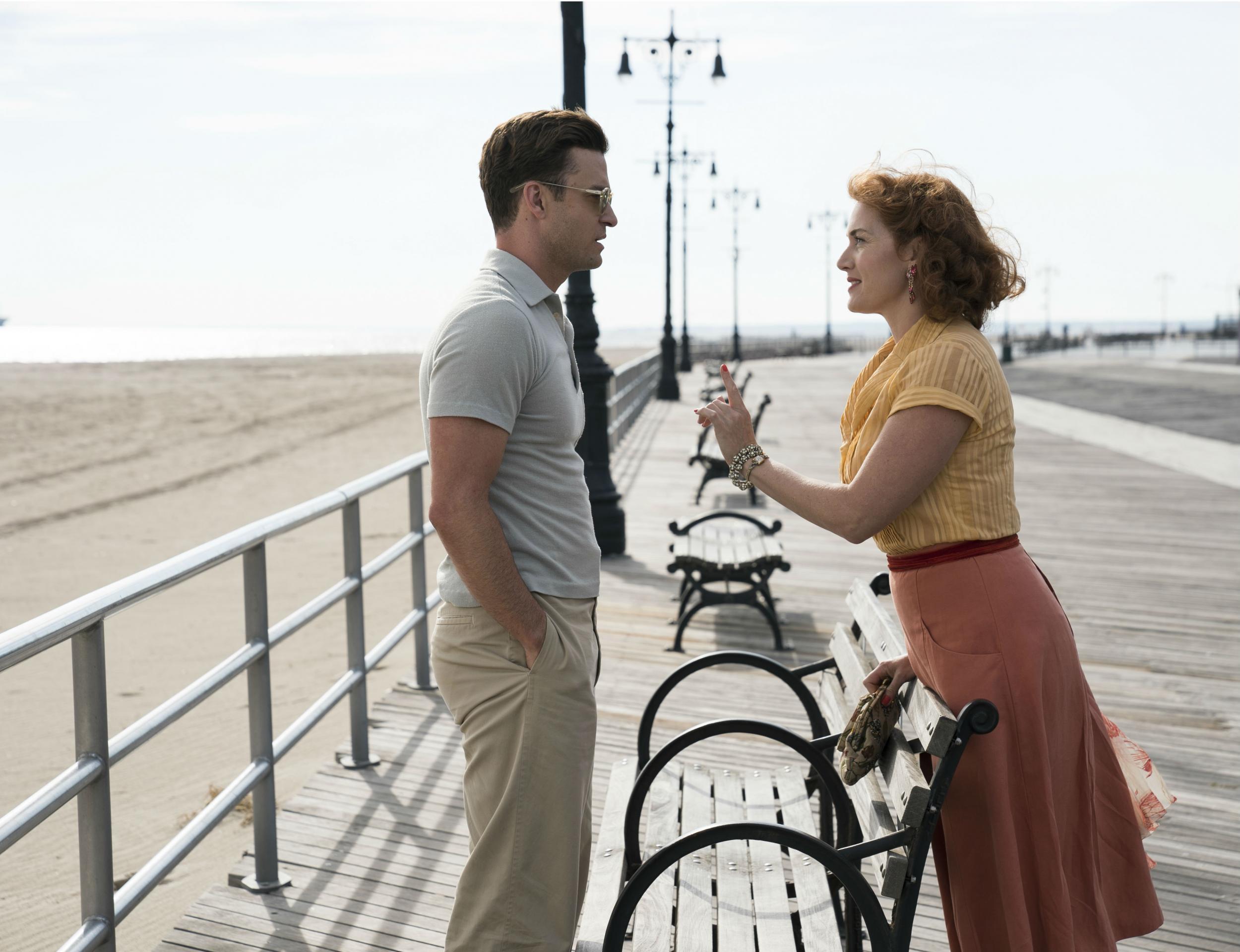 Summer romance: Ginny (Kate Winslet) and Mickey (Justin Timberlake) in 'Wonder Wheel'