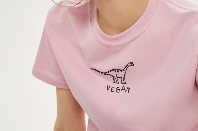 Topshop is being criticised for selling a 'vegan' shirt (Topshop)