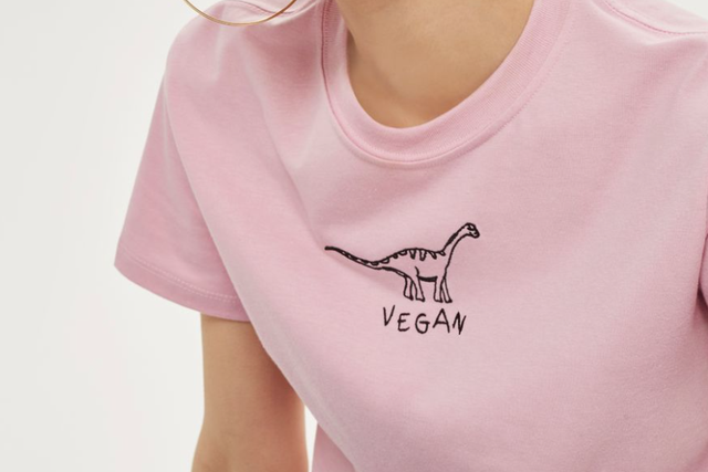 Topshop is being criticised for selling a 'vegan' shirt (Topshop)