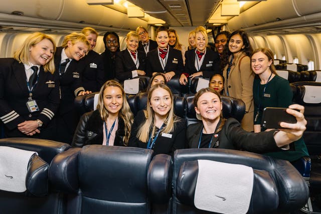 British Airways hopes the flight will inspire young women