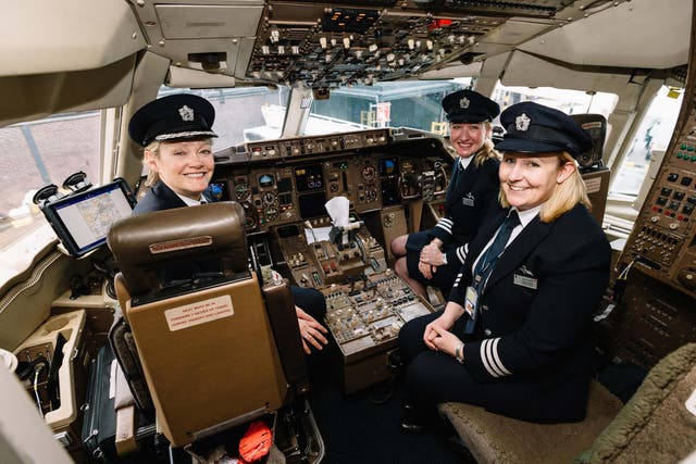 Three women were in the cockpit