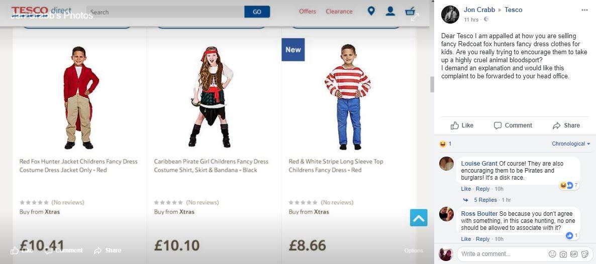 tesco childrens fancy dress