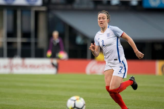 Lucy Bronze in action for England during the SheBelieves Cup