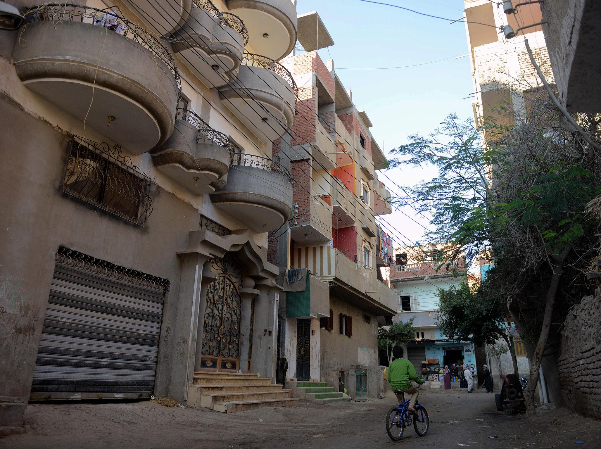 The three-storey house Salah grew up in