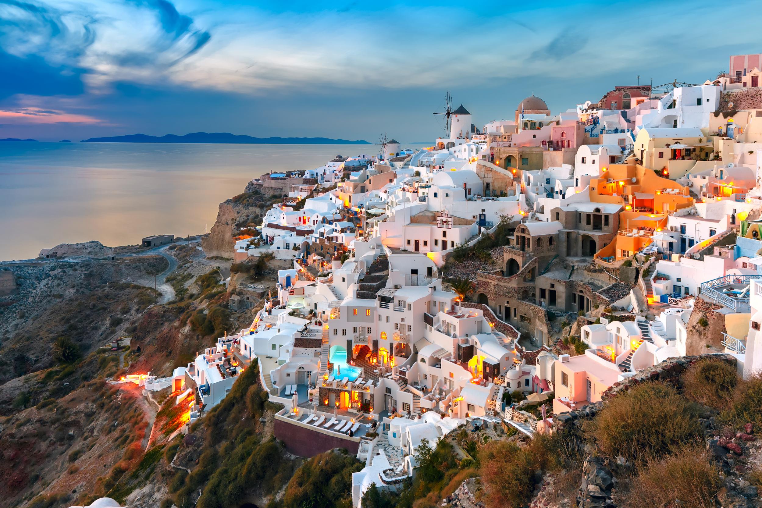 travel to santorini from uk