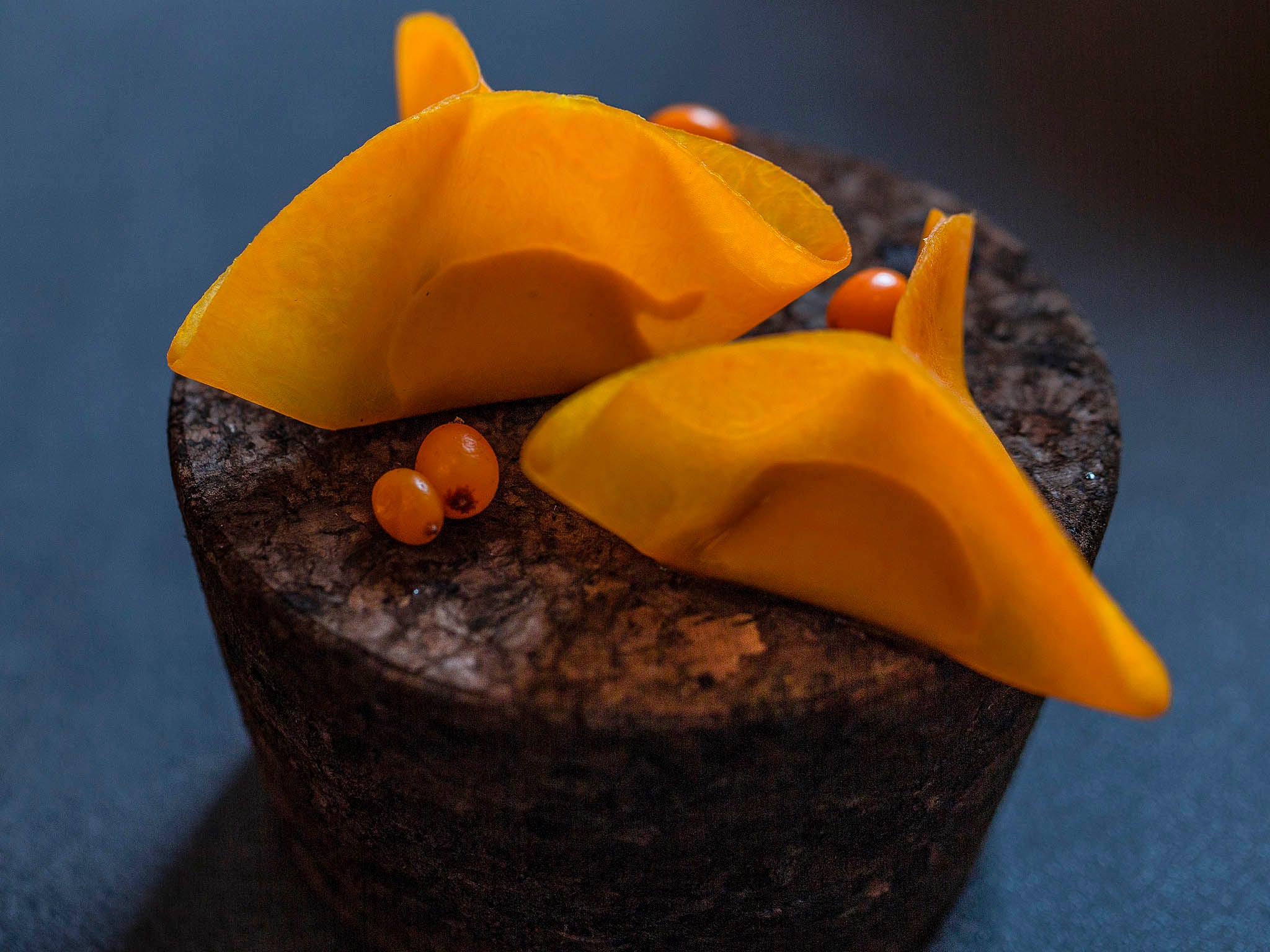 Old meets new on the White Rabbit menu, such as sour pumpkin, cheese, pine nuts and white truffle