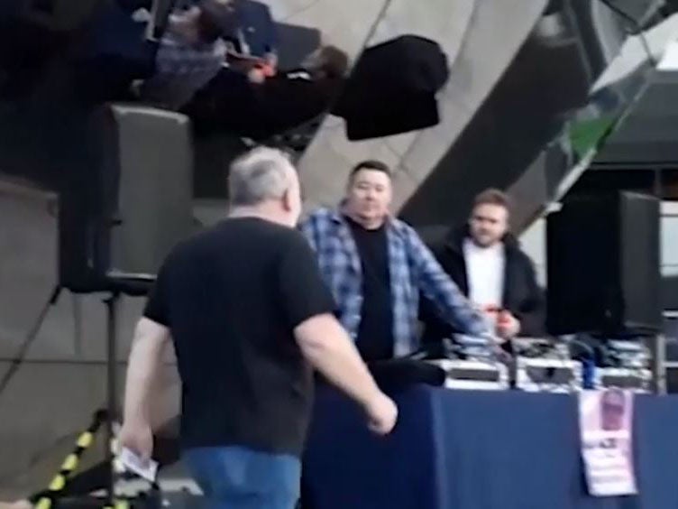 The hotel guest told a DJ at an early morning rave to ‘Turn this f****ing s**t off’