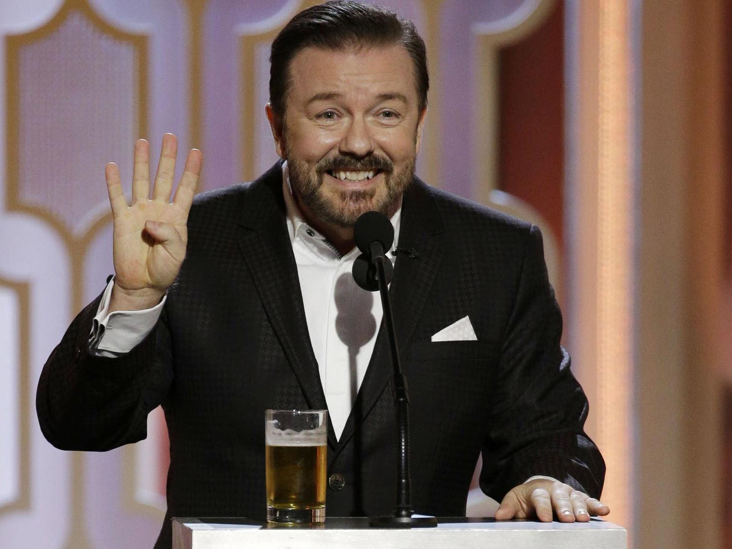 Ricky Gervais at the 73rd Golden Globes