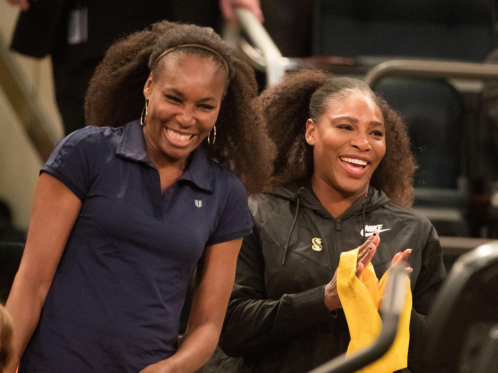 The Williams sisters together at the Tie Break Tens Series in New York