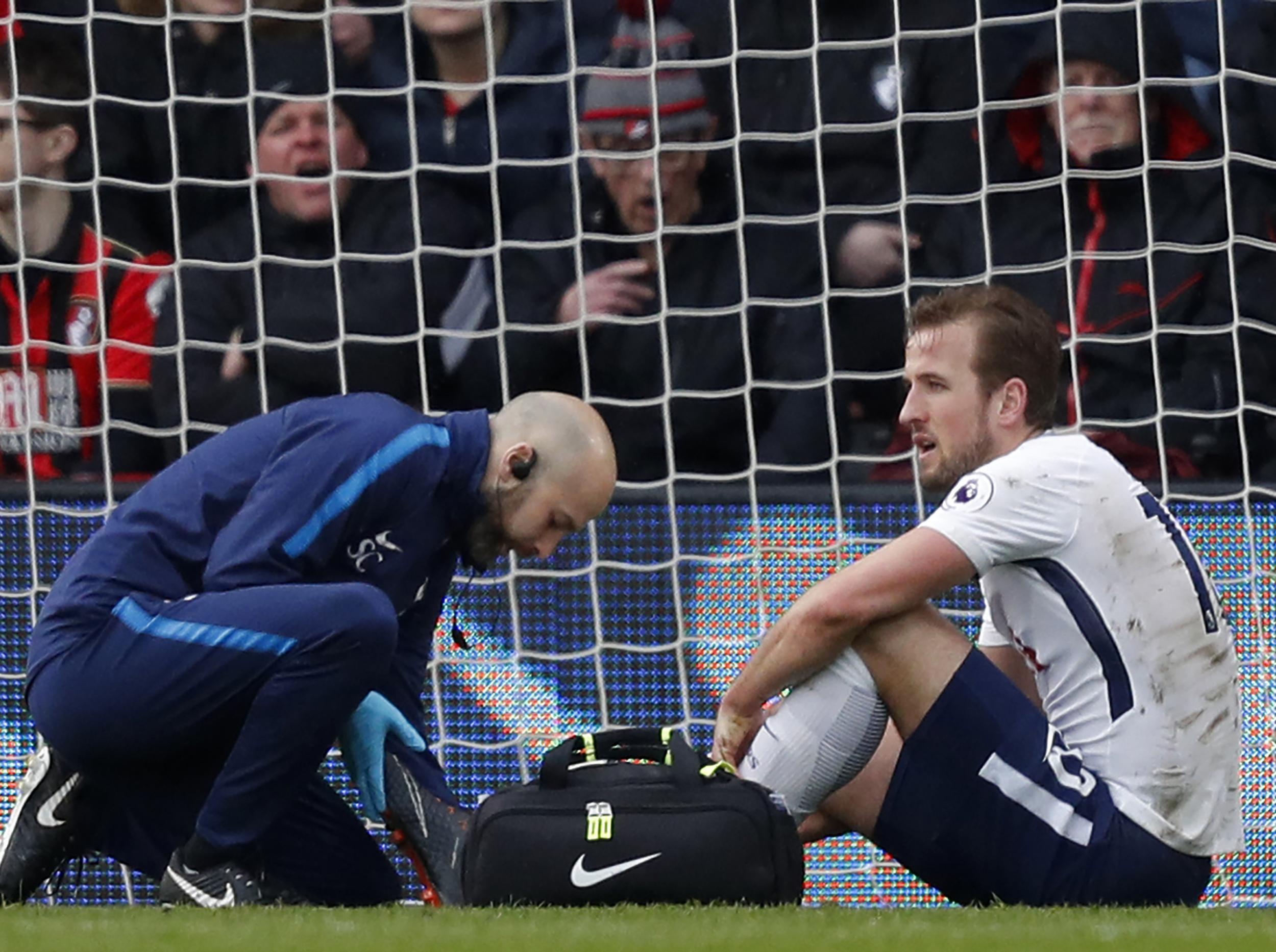 Kane suffered potential ankle ligament damage