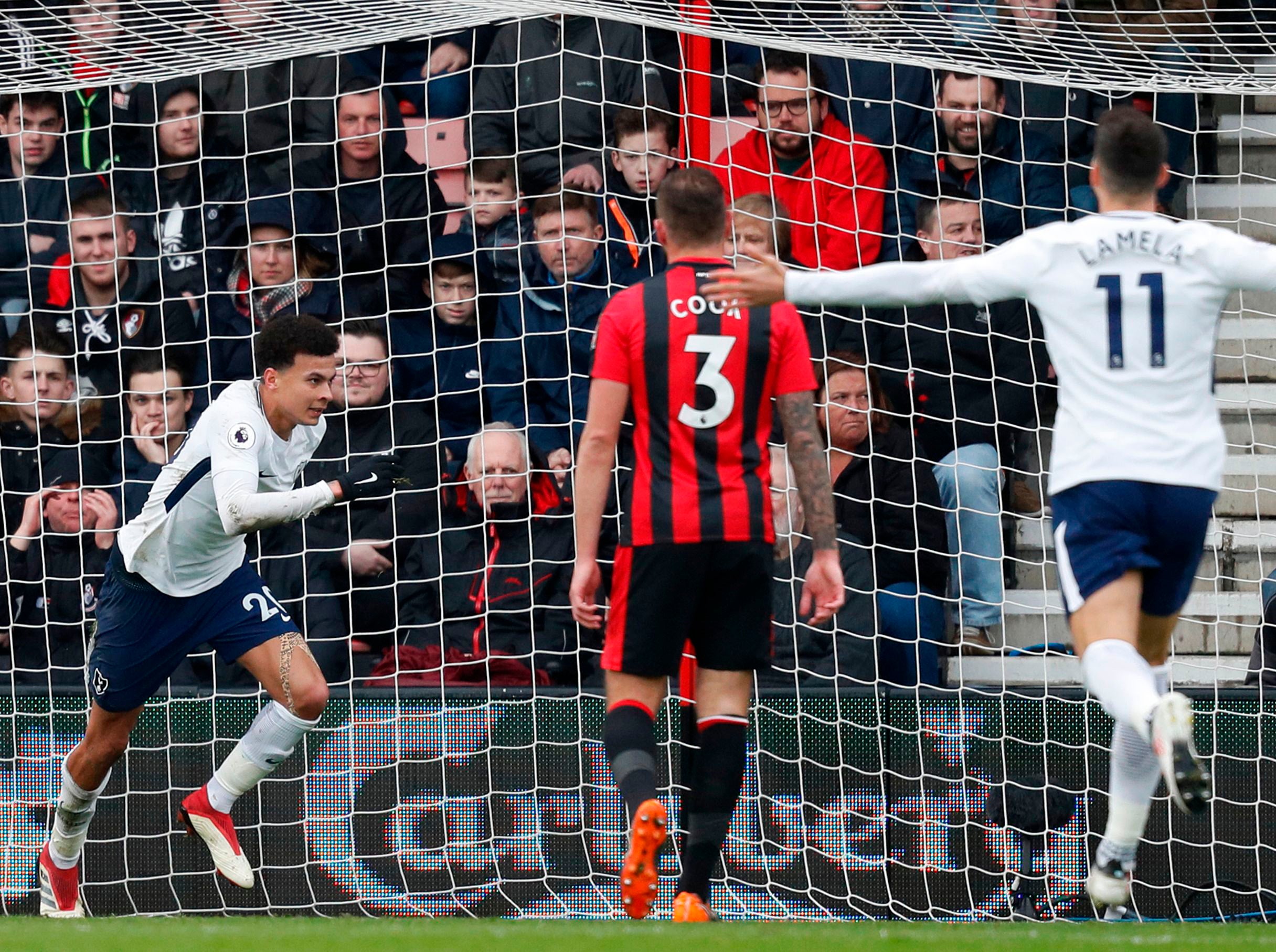 Alli scored seconds after Kane's injury