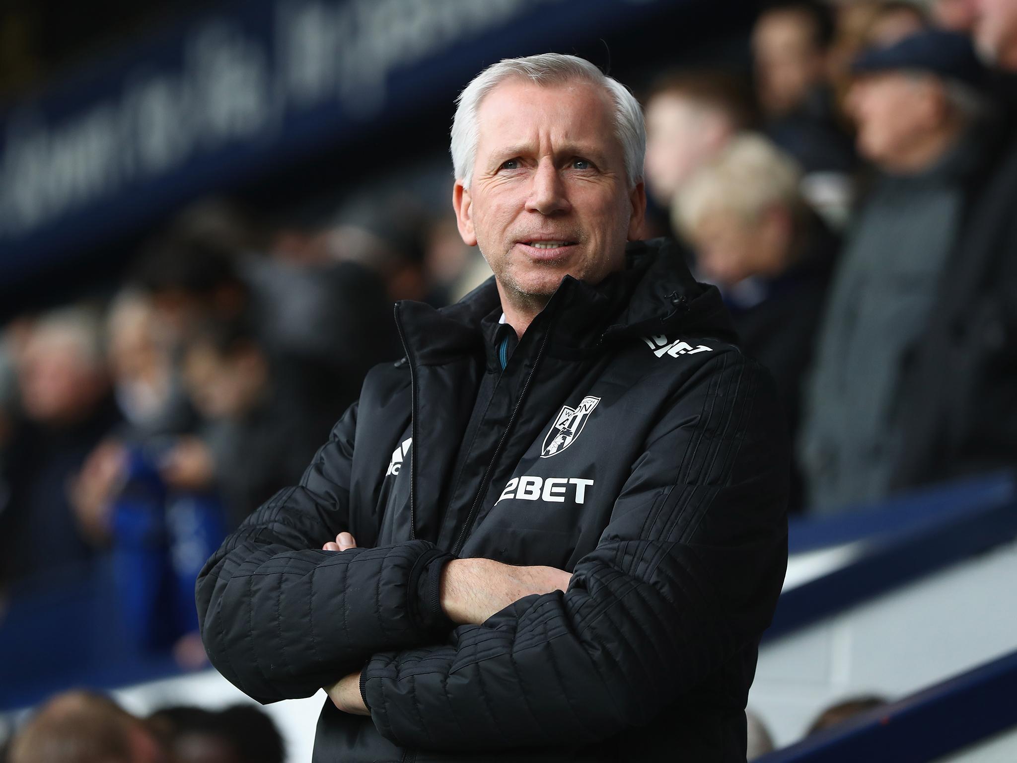 Alan Pardew will meet with the West Brom owners on Monday to discuss his future