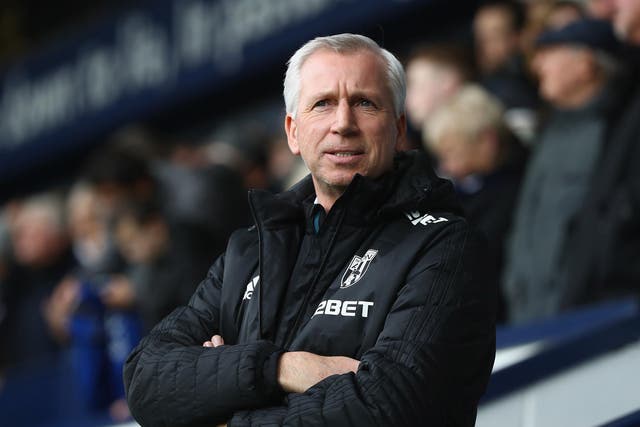 Alan Pardew will meet with the West Brom owners on Monday to discuss his future