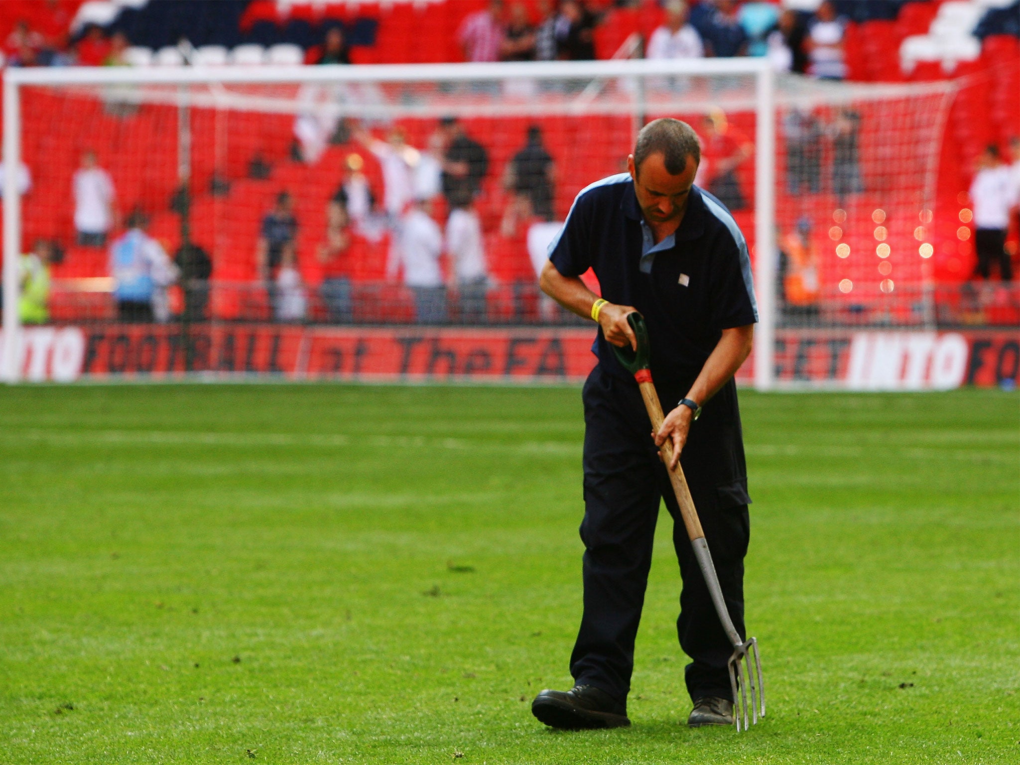 Wembley's pitch has to be in pristine condition