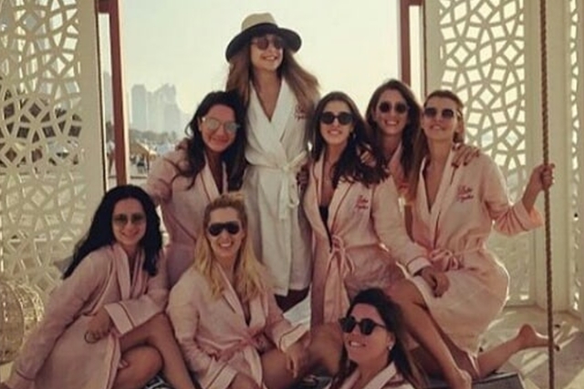The last picture posted to Mina Basaran's Instagram showed the eight women at a Dubai hotel