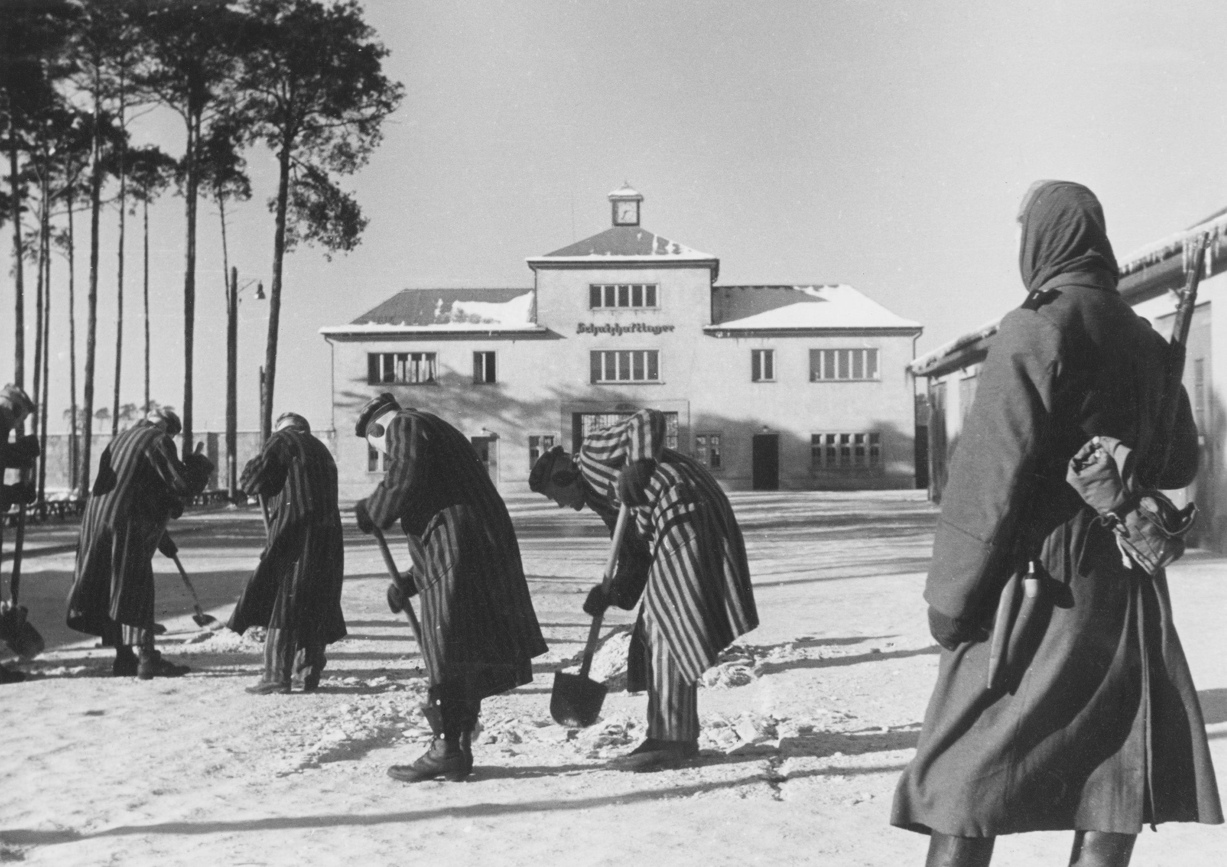 The sign above the entrance refers to it as a ‘Schutzhaftlager’, or ‘Protective Detainment Camp’