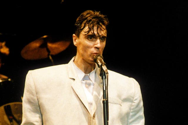 David Byrne performs with Talking Heads in 1983
