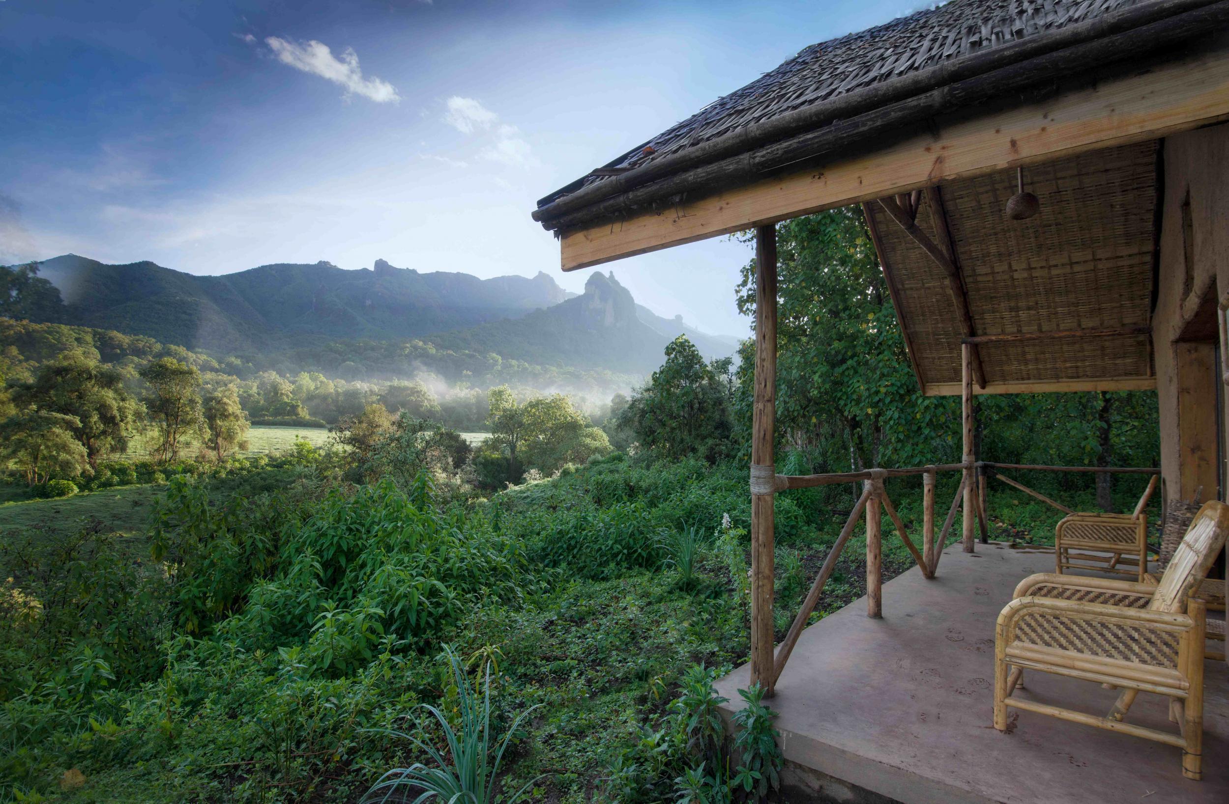 Bale Mountain Lodge has chalets discreetly arranged around a forest clearing