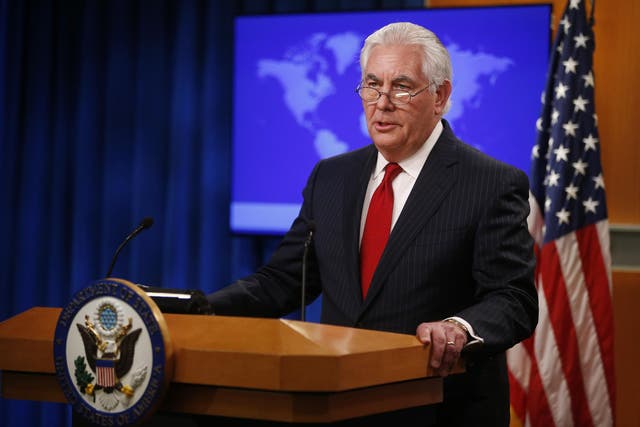 US Secretary of State Rex Tillerson speaks to the media after being fired by President Donald Trump on 13 March 2018.