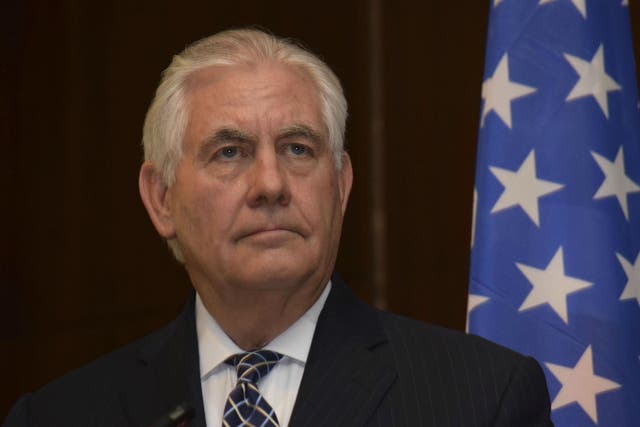 Outgoing Secretary of State Rex Tillerson in Nigeria, a day before he was fired by Donald Trump