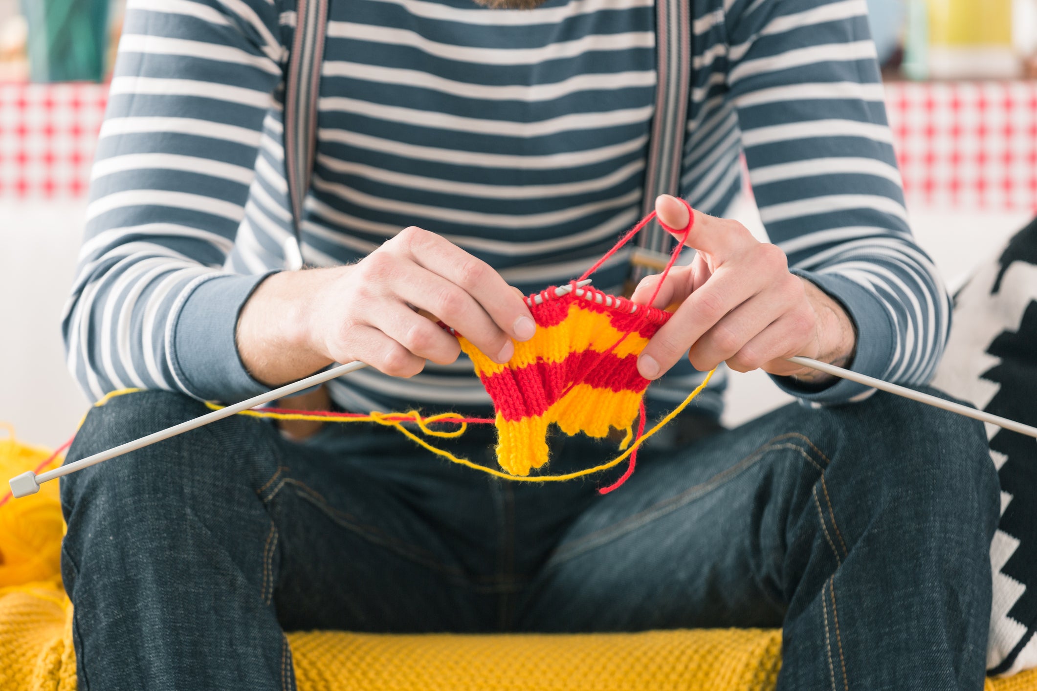 Beginners knitting projects crossword