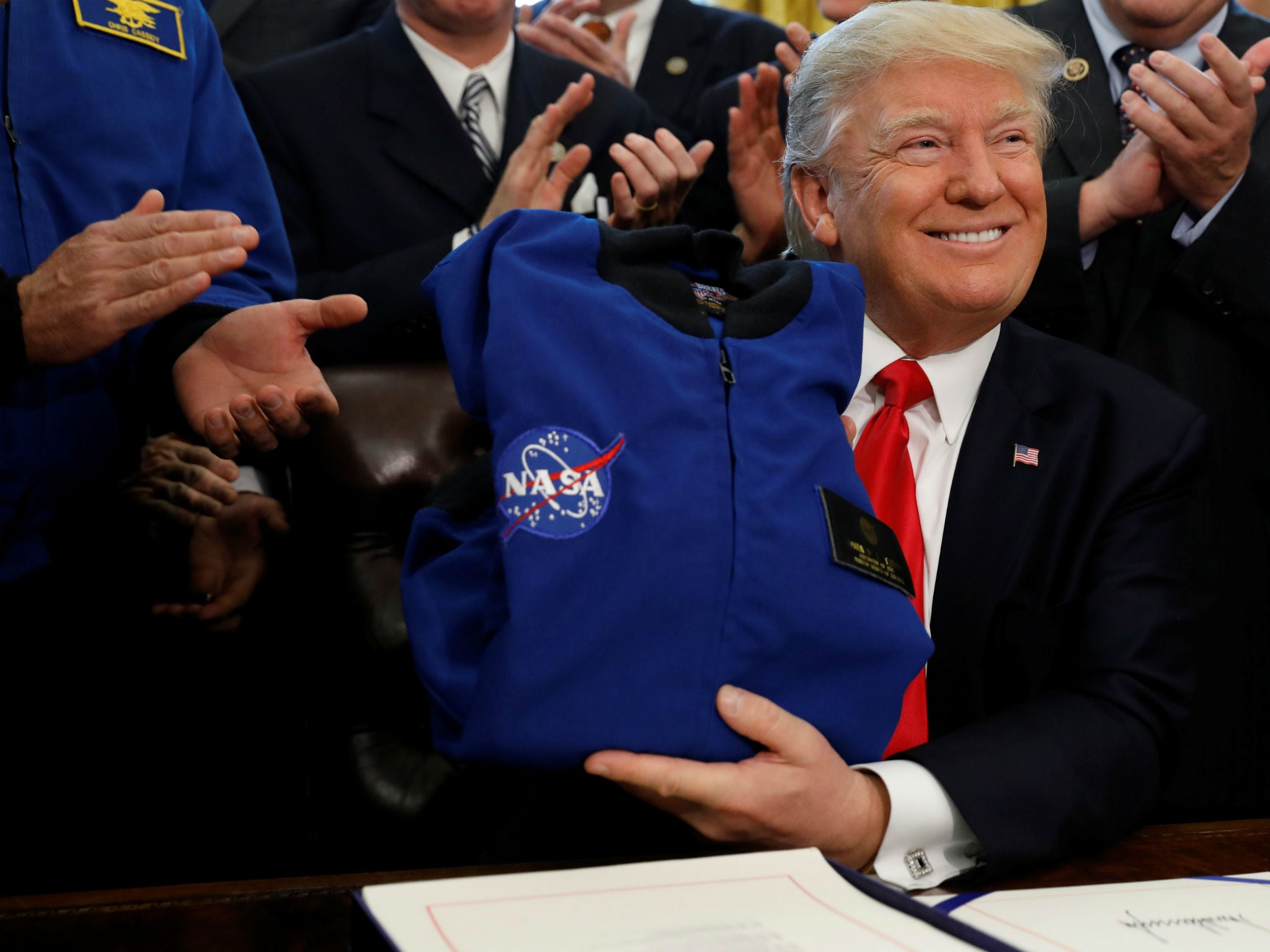 Donald Trump tells troops he wants to launch a 'space force' because it is a ...