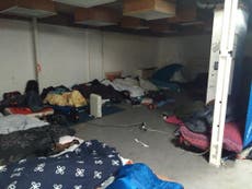 Homeless sheltering in derelict office block threatened with eviction
