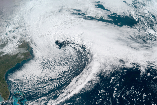 Satellite captures storm over the East Coast on Tuesday