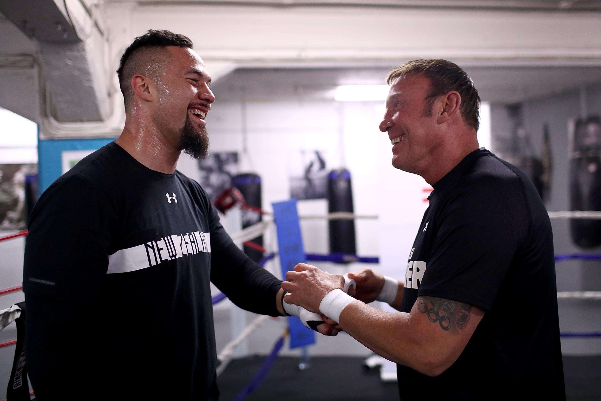Joseph Parker enjoys a close relationship with his trainer Kevin Barry