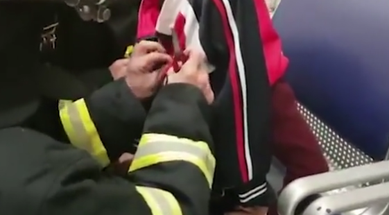 Firefighters were called to the hospital to help release the boy (AsiaWire)