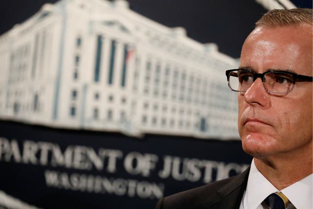 Andrew McCabe announced he was stepping aside in January