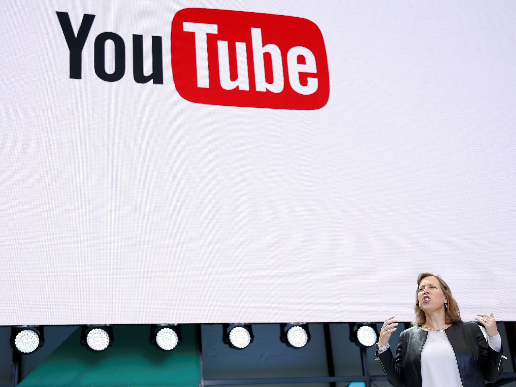 YouTube CEO Susan Wojcicki speaks on stage during a conference in San Jose, California