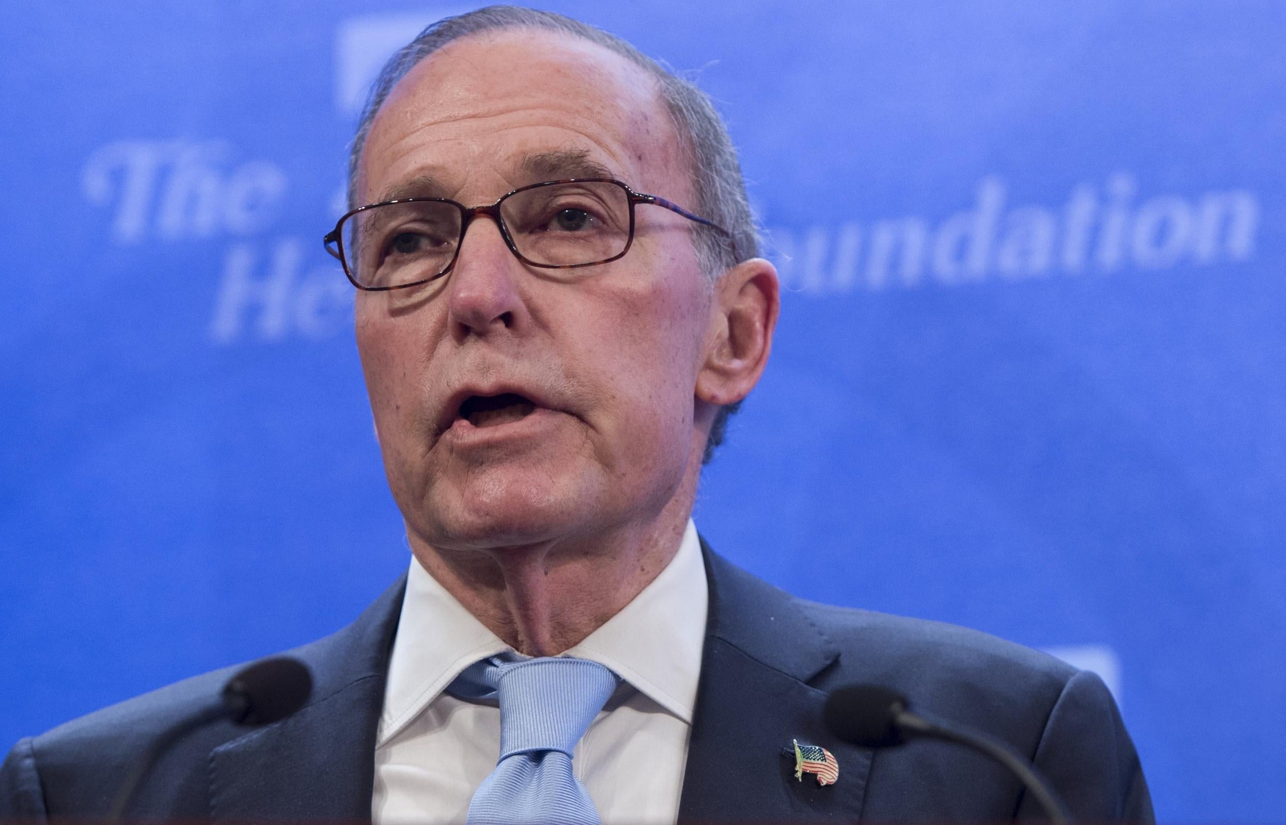 Mr Kudlow says that the tariffs may not even be implemented