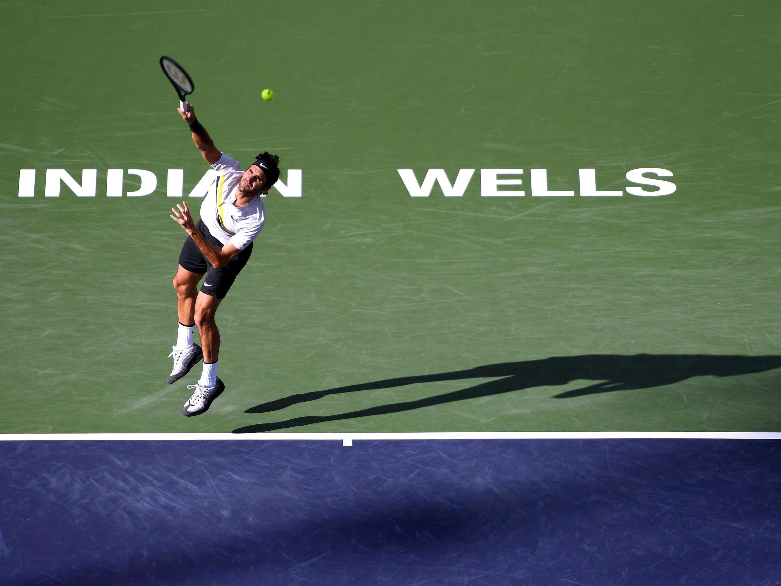 Federer is safely through to the last eight in Indian Wells