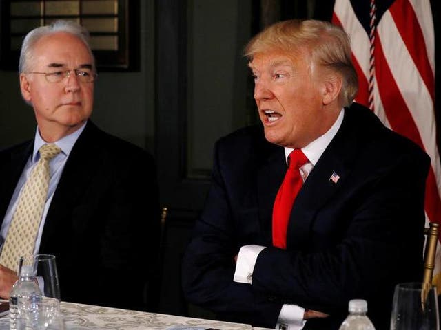 Revelations about repeated use of chartered aeroplanes forced the resignation of health and human services secretary Tom Price (left) in September last year
